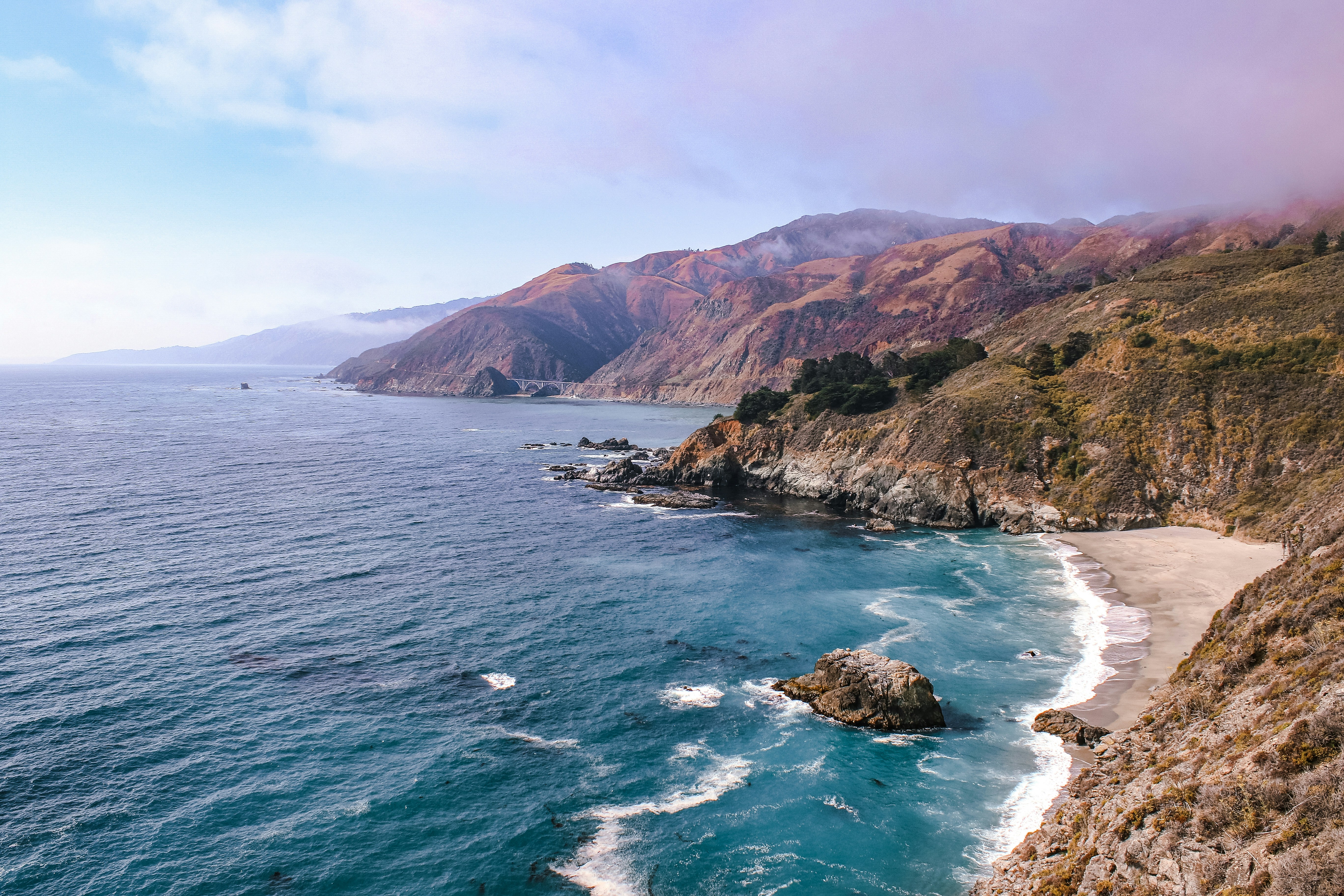 Mirrored Big Sur coastline from a photograph by Alessandra Verre